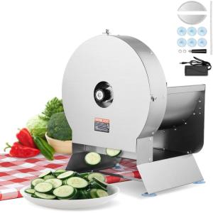 imageVEVOR Manual Vegetable Fruit Slicer 005quot012mm Thickness Adjustable Commercial Slicer Machine Stainless Steel Food Cutter Slicing Machine with 2 Spare Blades for Potato Cucumber Lemon TomatoElectric13in