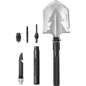 imageVEVOR Survival Shovel Survival Axe 28in1 Camping Folding Shovels with Hatchet Stainless Steel Tactical Shovel Hatchet Combo Multifunctional Emergency Survival Gear Equipment for Camping Hiking8 in 1