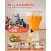 imageVEVOR Beverage Dispenser 34 Gallon Drink Dispenser for Parties Plastic Juice Dispensers with NoDrip Spigot Iced Tea Lemonade Juice Water Dispensers for Restaurants Hotels Parties34Gal 1Pack