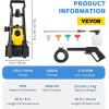 imageVEVOR Electric Pressure Washer 2000 PSI Max 165 GPM Power Washer w 30 ft Hose ampamp Reel 5 Quick Connect Nozzles Foam Cannon Portable to Clean Patios Cars Fences Driveways ETL ListedWasher