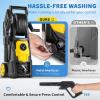 imageVEVOR Electric Pressure Washer 2000 PSI Max 165 GPM Power Washer w 30 ft Hose ampamp Reel 5 Quick Connect Nozzles Foam Cannon Portable to Clean Patios Cars Fences Driveways ETL ListedWasher