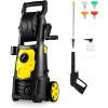 imageVEVOR Electric Pressure Washer 2000 PSI Max 165 GPM Power Washer w 30 ft Hose ampamp Reel 5 Quick Connect Nozzles Foam Cannon Portable to Clean Patios Cars Fences Driveways ETL ListedWasher