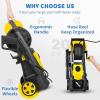 imageVEVOR Electric Pressure Washer 2000 PSI Max 165 GPM Power Washer w 30 ft Hose ampamp Reel 5 Quick Connect Nozzles Foam Cannon Portable to Clean Patios Cars Fences Driveways ETL ListedWasher
