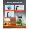 imageVEVOR Fish Tank Aquarium 2 Gallon Arch UltraClear GPPS Starter Smart Tank Adjustable 3 Color Lighting Self Cleaning System Fishbowl for Freshwater ampamp Saltwater Fish Home Office or Pet Use2 Gal