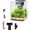 imageVEVOR Fish Tank Aquarium 2 Gallon Arch UltraClear GPPS Starter Smart Tank Adjustable 3 Color Lighting Self Cleaning System Fishbowl for Freshwater ampamp Saltwater Fish Home Office or Pet Use2 Gal
