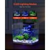 imageVEVOR Fish Tank Aquarium 2 Gallon Arch UltraClear GPPS Starter Smart Tank Adjustable 3 Color Lighting Self Cleaning System Fishbowl for Freshwater ampamp Saltwater Fish Home Office or Pet Use35 Gallon