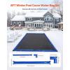 imageVEVOR Pool Cover Water Bags Set 6 Packs 8 Ft Single Chamber Pool Cover Water Bags ampamp 4 Corner Tubes 04mm Thick PVC Bag Weights with Leakproof Valve for Winter Inground SwimmingPool CoversBlue