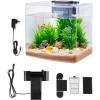 imageVEVOR Fish Tank Aquarium 2 Gallon Arch UltraClear GPPS Starter Smart Tank Adjustable 3 Color Lighting Self Cleaning System Fishbowl for Freshwater ampamp Saltwater Fish Home Office or Pet Use35 Gallon