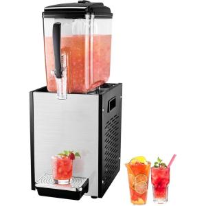 imageVEVOR Beverage Dispenser 34 Gallon Drink Dispenser for Parties Plastic Juice Dispensers with NoDrip Spigot Iced Tea Lemonade Juice Water Dispensers for Restaurants Hotels Parties12L1