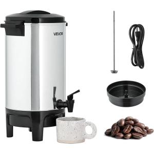 imageVEVOR Commercial Coffee Urn 30 Cup 45 L Hot Beverage Dispenser with Dripless Faucet QuickBrewing Commercial Coffee Maker Automatic Temperature Control for Catering Party Church ampamp Restaurant40Cups