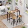 imageVEVOR Bar Table Sturdy Metal Frame High Top Pub Table Narrow Long Kitchen Dining Cocktail Counter Bar Height Desk Easy to Assemble39x16x355 in for Living Room Party Rustic Brown and Black39x16x36 inch