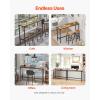 imageVEVOR Bar Table Sturdy Metal Frame High Top Pub Table Narrow Long Kitchen Dining Cocktail Counter Bar Height Desk Easy to Assemble39x16x355 in for Living Room Party Rustic Brown and Black55x15x39 inch