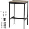 imageVEVOR Bar Table Sturdy Metal Frame High Top Pub Table Narrow Long Kitchen Dining Cocktail Counter Bar Height Desk Easy to Assemble39x16x355 in for Living Room Party Rustic Brown and Black24x24x36 inch