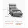 imageVEVOR Floor Chair Floor Gaming Chair with 5 Adjustable Position and Back Support Folding Sofa Chair with Armrest for Adults Sofa Lounger Bed with Back Cushion for Living Room and Bedroom Gray