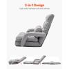 imageVEVOR Floor Chair Floor Gaming Chair with 5 Adjustable Position and Back Support Folding Sofa Chair with Armrest for Adults Sofa Lounger Bed with Back Cushion for Living Room and Bedroom Gray