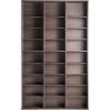 imageVEVOR Media Storage Cabinet 8Layer DVD Shelf Adjustable CD Shelves 16 Compartments Protects ampamp Organizes Music Movie Video Games or Memorabilia Collections EspressoEspresso