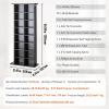 imageVEVOR Media Storage Cabinet 8Layer DVD Shelf Adjustable CD Shelves 16 Compartments Protects ampamp Organizes Music Movie Video Games or Memorabilia Collections EspressoEspresso
