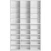imageVEVOR Media Storage Cabinet 8Layer DVD Shelf Adjustable CD Shelves 16 Compartments Protects ampamp Organizes Music Movie Video Games or Memorabilia Collections EspressoWhite