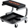 imageVEVOR Rolling Creeper GarageShop Seat 250 LBS Capacity Padded Rolling Workshop Stool with Tool Tray Storage Mechanic Stool for Garage Shop Auto Repair Black