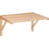 imageVEVOR Wall Mounted Folding Table Wall Mounted Drop Leaf Tables Solid Wood Floating Desk for Dining Laundry Room Office 315quot x 2358quot x 1724quot Fold Down DeskWooden