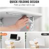 imageVEVOR Wall Mounted Folding Table Wall Mounted Drop Leaf Tables Solid Wood Floating Desk for Dining Laundry Room Office 315quot x 2358quot x 1724quot Fold Down DeskWhite
