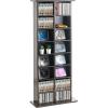 imageVEVOR Media Storage Cabinet 8Layer DVD Shelf Adjustable CD Shelves 16 Compartments Protects ampamp Organizes Music Movie Video Games or Memorabilia Collections EspressoEspresso