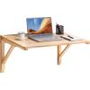 imageVEVOR Wall Mounted Folding Table Wall Mounted Drop Leaf Tables Solid Wood Floating Desk for Dining Laundry Room Office 315quot x 2358quot x 1724quot Fold Down DeskWooden