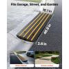 imageVEVOR Car Driveway Rubber Curb Ramp 2 Pack 488inchLong Heavy Duty Low Profile Slope Ramps 26 Rise 33069 lbs Load Capacity Reflective Safety Strips for Vehicles RVs and Wheelchairs488inchLong
