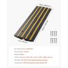 imageVEVOR Car Driveway Rubber Curb Ramp 2 Pack 488inchLong Heavy Duty Low Profile Slope Ramps 26 Rise 33069 lbs Load Capacity Reflective Safety Strips for Vehicles RVs and Wheelchairs488inchLong