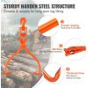 imageVEVOR Timber Claw Hook 28 inch 4 Claw Log Grapple Logging Tongs Swivel Steel Log Lifting Tongs 31quot Max Opening Eagle Claws with 2205LBS1000kg Loading Capacity for Tractors ATVs Trucks Forklifts18inSwivel