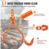 imageVEVOR Timber Claw Hook 28 inch 4 Claw Log Grapple Logging Tongs Swivel Steel Log Lifting Tongs 31quot Max Opening Eagle Claws with 2205LBS1000kg Loading Capacity for Tractors ATVs Trucks ForkliftsSimple