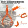 imageVEVOR Timber Claw Hook 28 inch 4 Claw Log Grapple Logging Tongs Swivel Steel Log Lifting Tongs 31quot Max Opening Eagle Claws with 2205LBS1000kg Loading Capacity for Tractors ATVs Trucks Forklifts36inSwivel