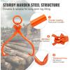 imageVEVOR Timber Claw Hook 28 inch 4 Claw Log Grapple Logging Tongs Swivel Steel Log Lifting Tongs 31quot Max Opening Eagle Claws with 2205LBS1000kg Loading Capacity for Tractors ATVs Trucks Forklifts18inORing