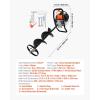 imageVEVOR 52CC Gas Powered Ice Auger for Ice Fishing 2Stroke 8quot Diameter Ice Fishing Augers with Drill Adapter Blade Guard and EPA Certificate