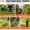 imageVEVOR 52cc GasPowered 6in1 MultiFunctional Trimmer  Hedge Trimmer Brush Cutter Weed Eater Edger Pole Saw ampamp Chainsaw Pruner EPA CE ampamp EMC Certified26cc 5in1 Gas Hedge Trimmer  Weed Eater  String Trimmer  Brush Cutter  Edger  Pole Saw Chainsaw Pruner