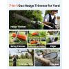 imageVEVOR 52cc GasPowered 6in1 MultiFunctional Trimmer  Hedge Trimmer Brush Cutter Weed Eater Edger Pole Saw ampamp Chainsaw Pruner EPA CE ampamp EMC Certified26cc 7in1 Gas Hedge Trimmer  Weed Eater  String Trimmer  3T40T Brush Cutter  Edger  Pole Saw Chainsaw Pruner