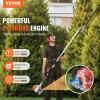 imageVEVOR 52cc GasPowered 6in1 MultiFunctional Trimmer  Hedge Trimmer Brush Cutter Weed Eater Edger Pole Saw ampamp Chainsaw Pruner EPA CE ampamp EMC Certified43cc Gas Hedge Trimmer
