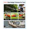 imageVEVOR 52cc GasPowered 6in1 MultiFunctional Trimmer  Hedge Trimmer Brush Cutter Weed Eater Edger Pole Saw ampamp Chainsaw Pruner EPA CE ampamp EMC Certified63cc 5in1 Gas Hedge Trimmer  Weed Eater  String Trimmer  3T40T Brush Cutter  Pole Saw Chainsaw Pruner