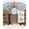 imageVEVOR 6 x 4 FT Polycarbonate Greenhouse Heavy Duty Outdoor Green House with Adjustable Vent ampamp PushPull Lockable Door Quick Setup Aluminum Frame Walkin Greenhouse Sunroom for Outside Garden Lawn810 Ft