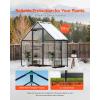 imageVEVOR 6 x 4 FT Polycarbonate Greenhouse Heavy Duty Outdoor Green House with Adjustable Vent ampamp PushPull Lockable Door Quick Setup Aluminum Frame Walkin Greenhouse Sunroom for Outside Garden Lawn64 Ft