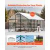 imageVEVOR 6 x 4 FT Polycarbonate Greenhouse Heavy Duty Outdoor Green House with Adjustable Vent ampamp PushPull Lockable Door Quick Setup Aluminum Frame Walkin Greenhouse Sunroom for Outside Garden Lawn814 Ft