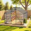 imageVEVOR 6 x 4 FT Polycarbonate Greenhouse Heavy Duty Outdoor Green House with Adjustable Vent ampamp PushPull Lockable Door Quick Setup Aluminum Frame Walkin Greenhouse Sunroom for Outside Garden Lawn810 Ft