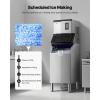 imageVEVOR Commercial Ice Maker Machine 300LBS24H IceMaking Machine with 300LBS Stainless Steel Storage Bin Auto SelfCleaning Ice Maker with Touchscreen for Bar Cafe Restaurant Business Commercial