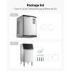 imageVEVOR Commercial Ice Maker Machine 800LBS24H IceMaking Machine with 300LBS Stainless Steel Storage Bin Auto SelfCleaning Ice Maker with Touchscreen for Bar Cafe Restaurant Business Commercial
