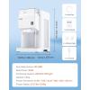 imageVEVOR Commercial Ice Shaver Machine 191QT 18L Large Electric Ice Cube Crusher Shaved Maker with 300W Premium Motor Stainless Steel Blades for Bar Mixing Seafood Preservation Home Party White