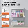 imageVEVOR Double Tier Stainless Steel Overshelf 12 x 72 Inch Double Deck Height Adjustable Prep Work Table for Kitchen Restaurant and Workshop12 x 48 x 24 inch