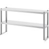 imageVEVOR Double Tier Stainless Steel Overshelf 12 x 72 Inch Double Deck Height Adjustable Prep Work Table for Kitchen Restaurant and Workshop12 x 72 x 24 inch