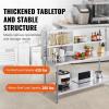 imageVEVOR Double Tier Stainless Steel Overshelf 12 x 72 Inch Double Deck Height Adjustable Prep Work Table for Kitchen Restaurant and Workshop12 x 72 x 24 inch