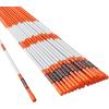 imageVEVOR Driveway Markers 30 PCS 48 inch 031 inch Diameter Orange Fiberglass Poles Snow Stakes with Reflective Tape 12quot Steel Drill Bit ampamp Protection Gloves for Parking Lots Walkways Easy Visibility516 Inch