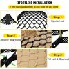imageVEVOR Ground Grid 1885 lbs per Sq Ft Load Geo Grid 3quot Depth Permeable Stabilization System for DIY Patio Walkway Shed Base Light Vehicle Driveway Parking Lot Grass and Gravel25ft x 95ft